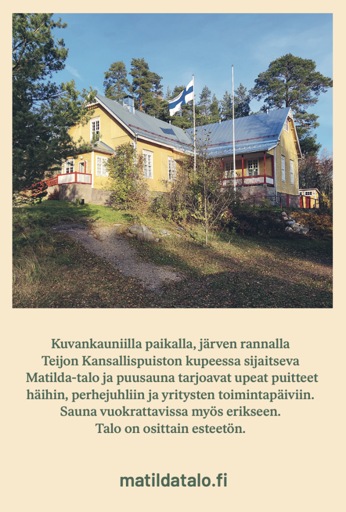Matildatalo Matildajärven rannalla